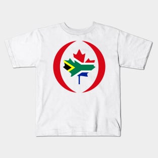 Canadian South African Multinational Patriot Flag Series Kids T-Shirt